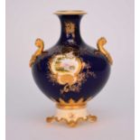 Coalport twin-handled landscape vase, late 19th/early 20th century