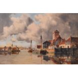 Louis van Staaten (Dutch 19th-20th Century), Watercolours of Arnhem and Zaandam