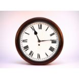 An early 20th century mahogany fusee wall clock