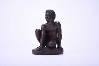 After Karin Jonzen (1914-1998), a bronzed resin figure of a boy