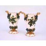 Pair of Coalport vases and a teapot