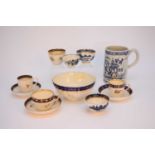 A group of Caughley porcelain, late 18th century