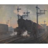 Lawrence Toynbee (1922-2002), Great Western Railway Hall Class Locomotive, Oxford Station