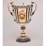 Unusual Coalport trophy vase, early 20th century