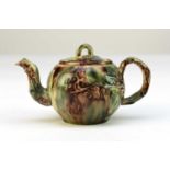 A small Staffordshire teapot and cover c.1750, Whieldon glaze