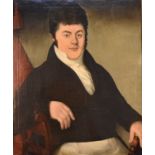 British School (19th Century) Portrait of a Seated Gentleman