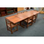 A Scandinavian teak dining table and chairs, Ulferts, Sweden