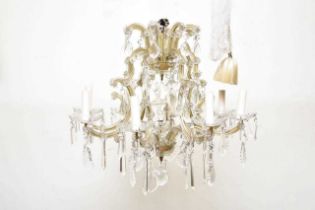 A Bohemian glass chandelier
