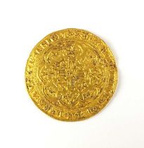 Edward III Gold Noble, Treaty Period 1361-1369, London mint mm. cross potent