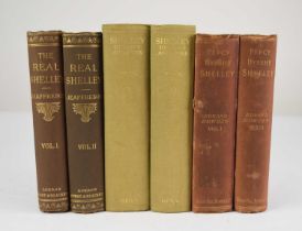 SHELLEY, Percy Bysshe. A collection of books by and about including WHITE, Newman Ivey, Shelley, 2 v