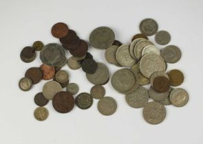 A large collection of UK and foreign silver, cupro-nickel, copper, bronze coinage to include (quanti