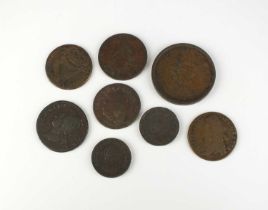 A small colelction of Irish copper coinage comprising