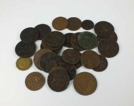 A large collection of UK Copper and Bronze coinage from George II to George VI, pennies, half pennie