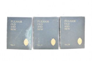 FERET, Charles James, Fulham Old and New. 3 vols, 4to, 1900. Original cloth. Covers of vols 1&2 damp