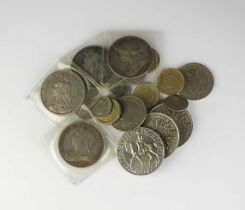 An assorted collection of UK silver cupro-nickel and bronze coinage comprising