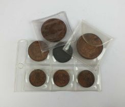 A collection of Irish copper coins comprising (7)