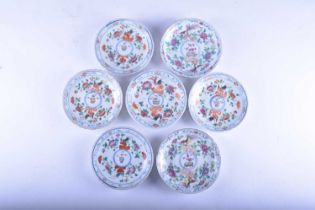 A collection of Straits porcelain Nyonya plates and dishes