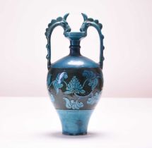 A Chinese turquoise-glazed Cizhou vase, Yuan Dynasty