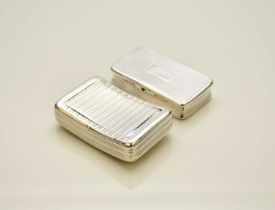 Two silver snuff boxes