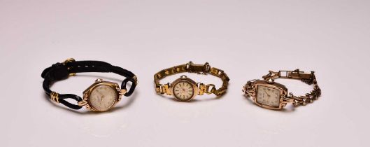 Rotary and Accurist: Three lady's wristwatches