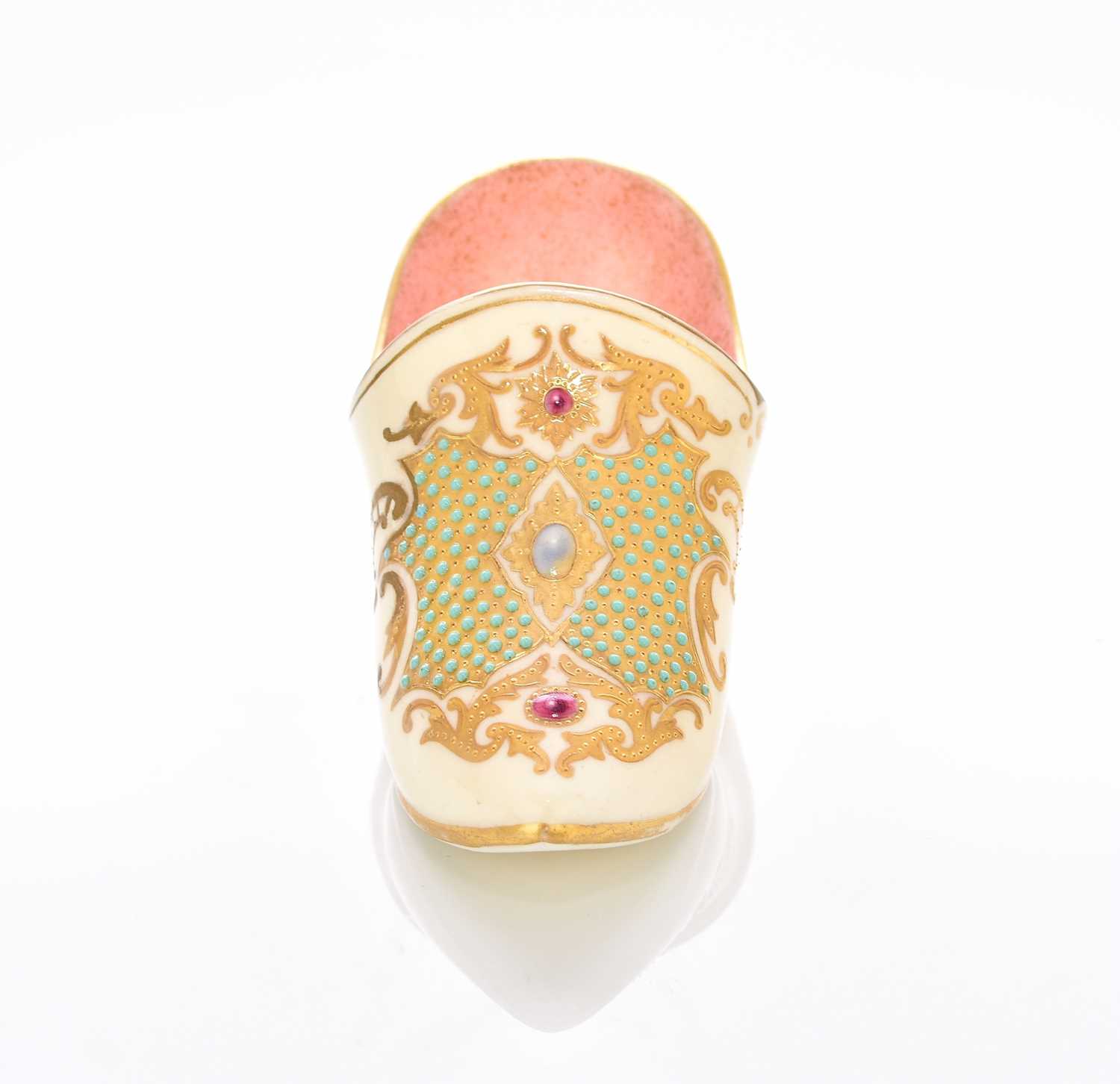Coalport 'jewelled' slipper, late 19th/early 20th century - Image 3 of 6