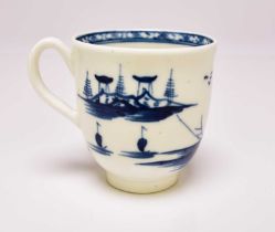 Caughley 'Rock Strata Island' coffee cup, circa 1780-85