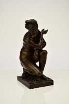 A bronze figure of the crouching Venus, after the antique