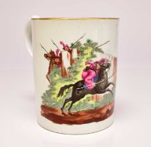 Coalport 'Cossack' mug, circa 1813