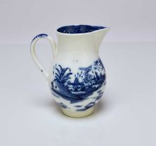 Caughley 'Fence and House' sparrow beak jug, circa 1784-90