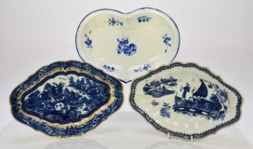 A group of Caughley dessert wares, late 18th century