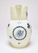 Caughley monogrammed maskhead jug, circa 1785