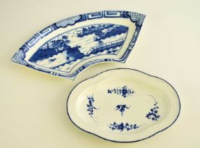 Caughley 'Weir' fan-shaped dish, circa 1790-95