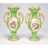 Pair of Coalport vases, circa 1830-40