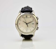 Jaeger-LeCoultre: A gentleman's stainless steel Memovox wristwatch