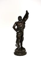 After Eugene Marioton (1854-1933), 'Young Hercules', bronze