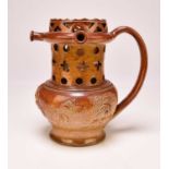 Derbyshire salt-glazed puzzle jug, circa 1830-40