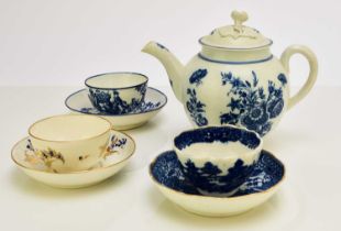 A group of Caughley porcelain, 18th-century