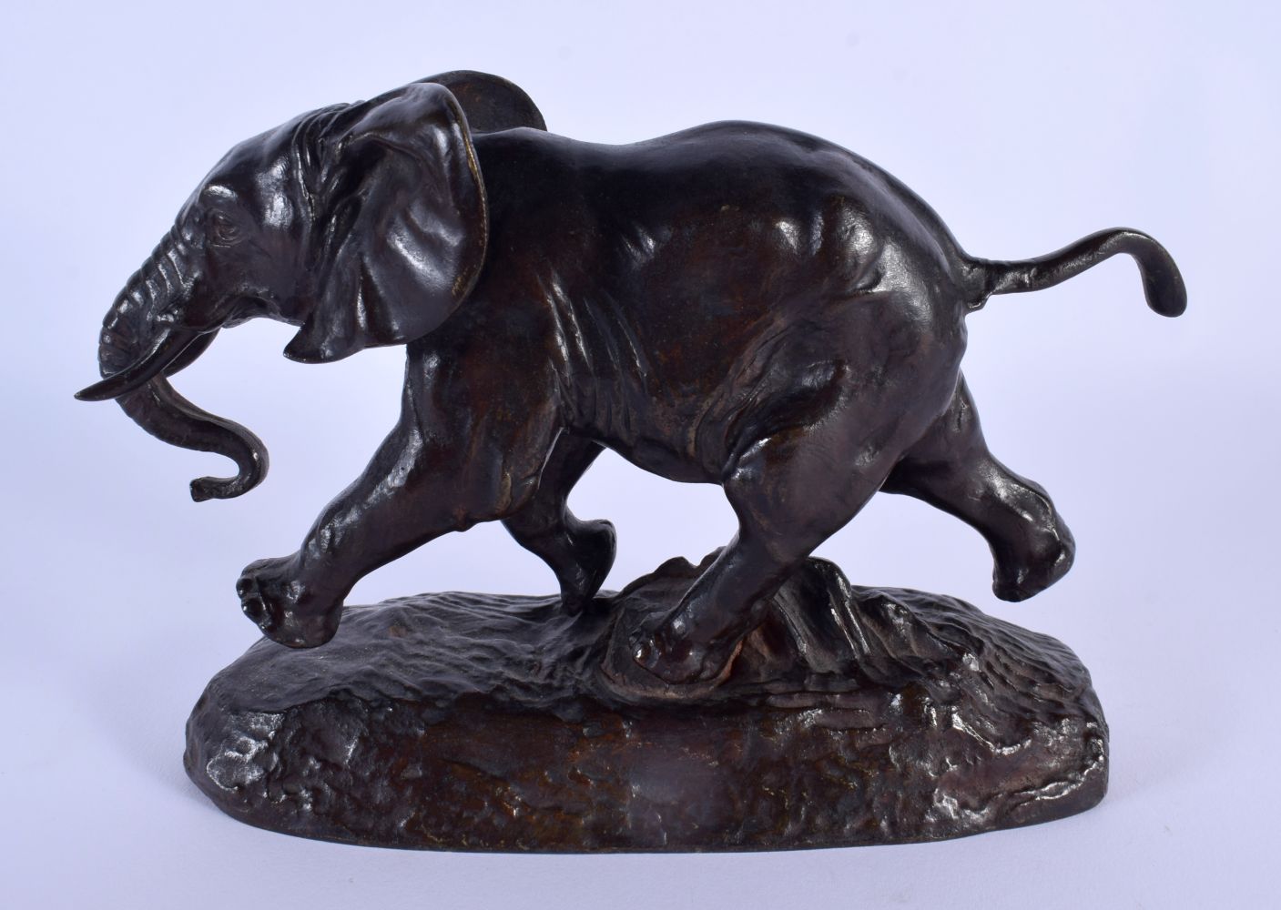 Antoine Louis Bayre (1795-1875) Bronze, Roaming Elephant. 20 cm x 14 cm. - Image 2 of 5