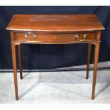 A 19th Century mahogany one drawer side table 79x86x48 cm