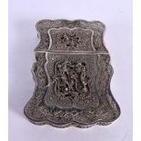 A 19TH CENTURY CHINESE SILVER CARD CASE. 58 grams. 10.5 cm x 7 cm.