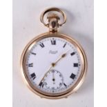 A GOLD PLATED LIMIT POCKET WATCH. Dial 5cm excluding crown