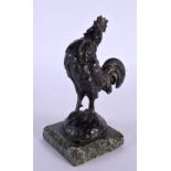 European School (C1910) Bronze, Study of a cockerel 15 cm high.