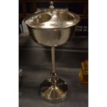 A CHAMPAGNE WINE COOLER ON STAND. 80 cm x 35 cm.