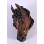 AN UNUSUAL EARLY 20TH CENTURY EUROPEAN COLD PAINTED BRONZE LETTER CLIP formed as a horse. 18 cm x 8
