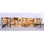 A CHINESE EROTIC BOOKLET 20th Century. 88 cm x 18 cm extended.