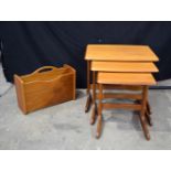 A teak nest of tables possibly Danish 49 x 55 x 40 cm