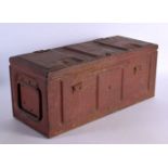 A WWII AMMO BOX. 52 cm x 24 cm.