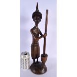 AN AFRICAN TRIBAL FIGURE. 44 cm high.