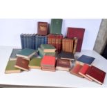 A collection of books from a private library, some leatherbound. (Qty).