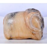 A South East Asian carved stone Ram 6 x 5 cm.